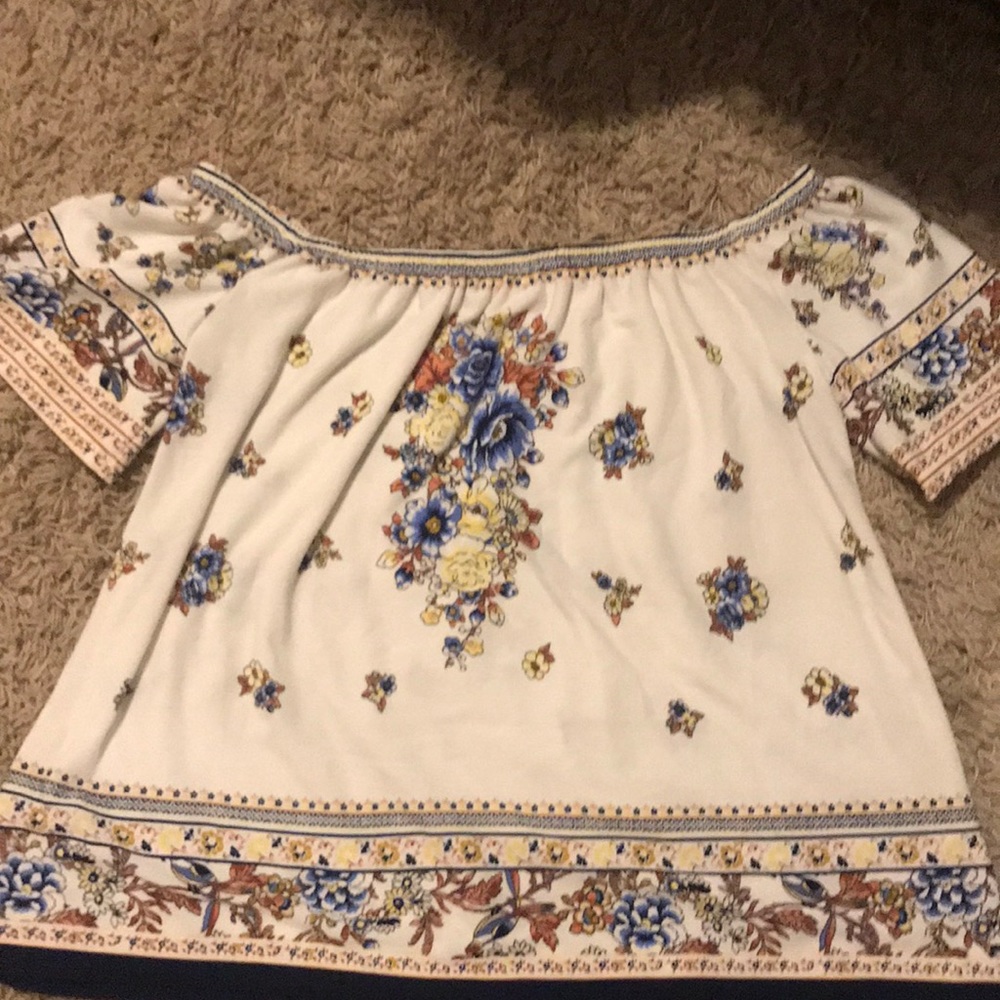 Boutique off the shoulder shirt